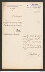 k.k. naturhistorisches Hofmuseum, Intendanzakten 1885-1896 (Hauer), Aktenzahl Z.101.a/1890, Seite 1
